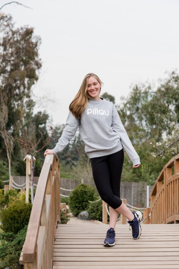 Polerón sudadera unisex Gris de algodón orgánico y poliéster reciclado - Pillqu - Imagen 2