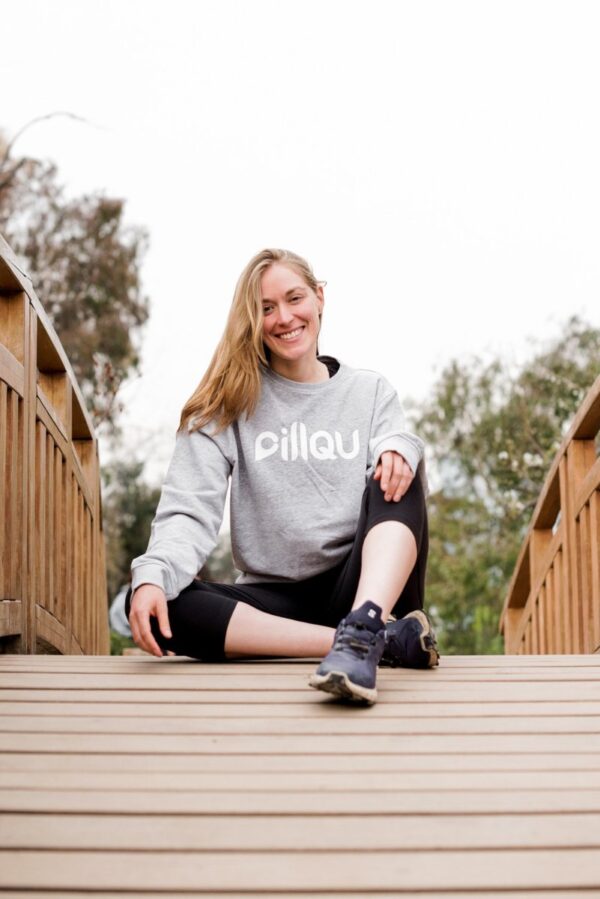 Polerón sudadera unisex Gris de algodón orgánico y poliéster reciclado - Pillqu - Imagen 5