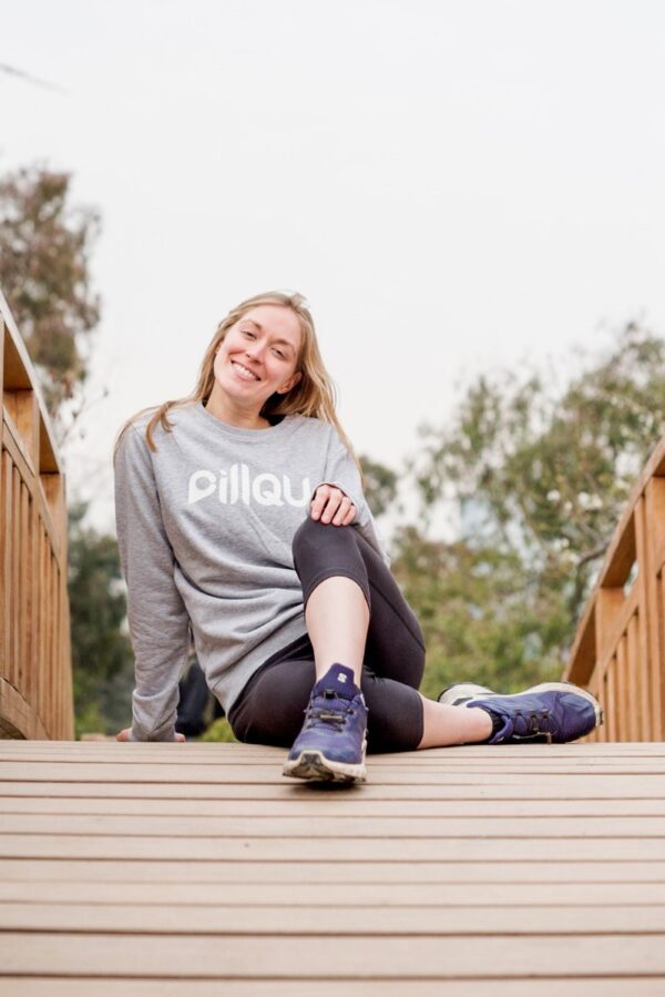 Polerón sudadera unisex Gris de algodón orgánico y poliéster reciclado - Pillqu - Imagen 7