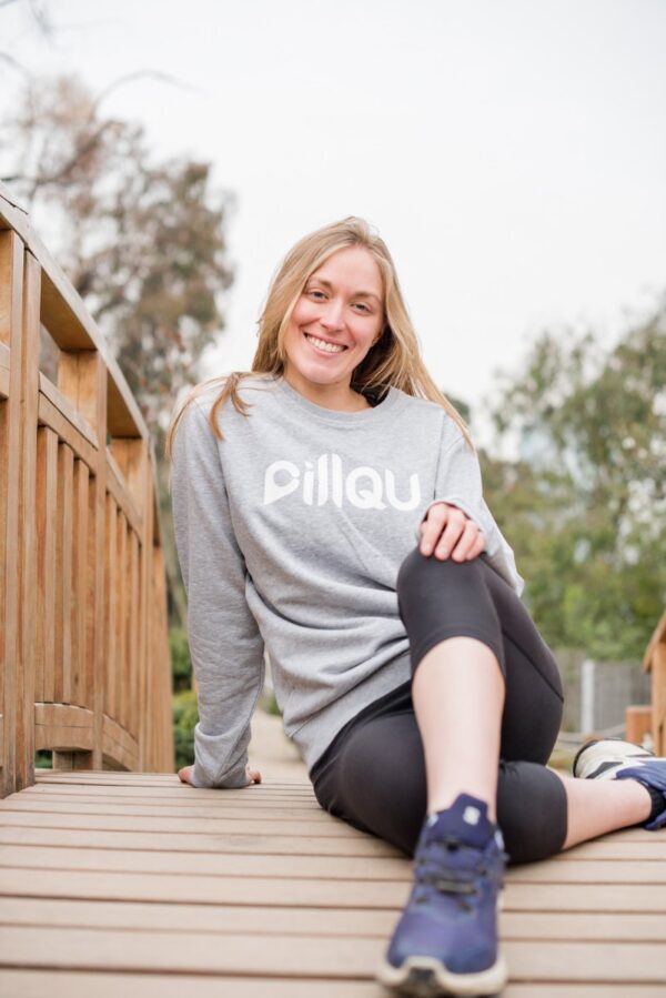Polerón sudadera unisex Gris de algodón orgánico y poliéster reciclado - Pillqu - Imagen 8