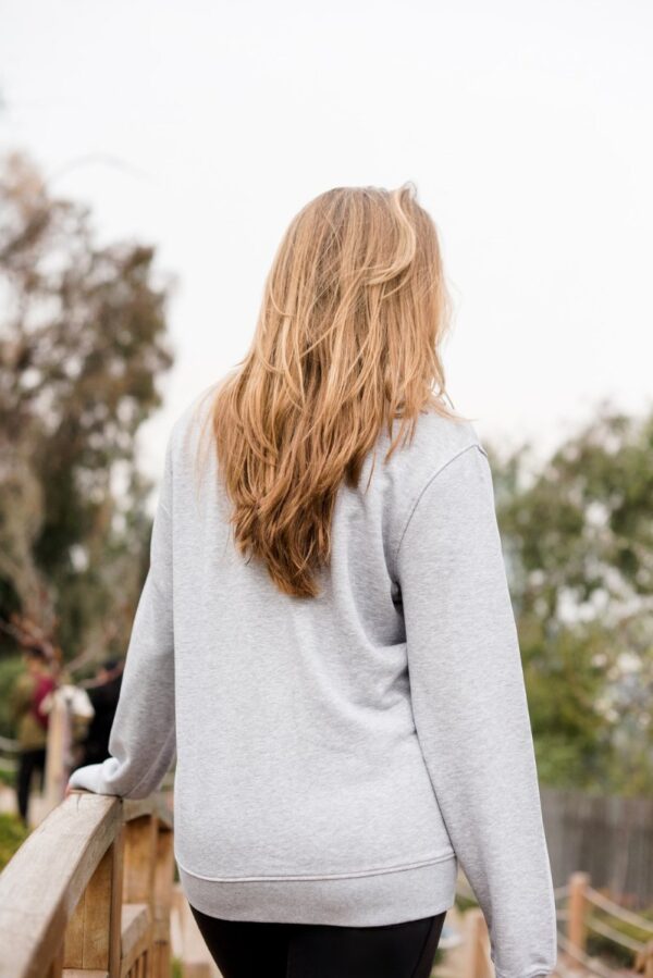 Polerón sudadera unisex Gris de algodón orgánico y poliéster reciclado - Pillqu - Imagen 12