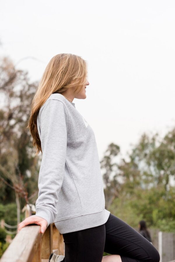 Polerón sudadera unisex Gris de algodón orgánico y poliéster reciclado - Pillqu - Imagen 14