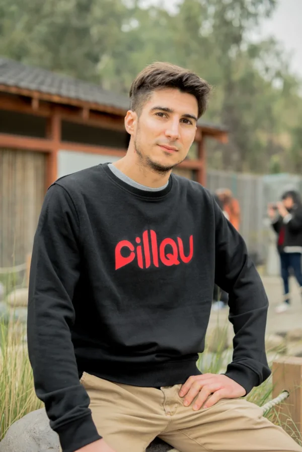 Polerón negro marca Pillqu