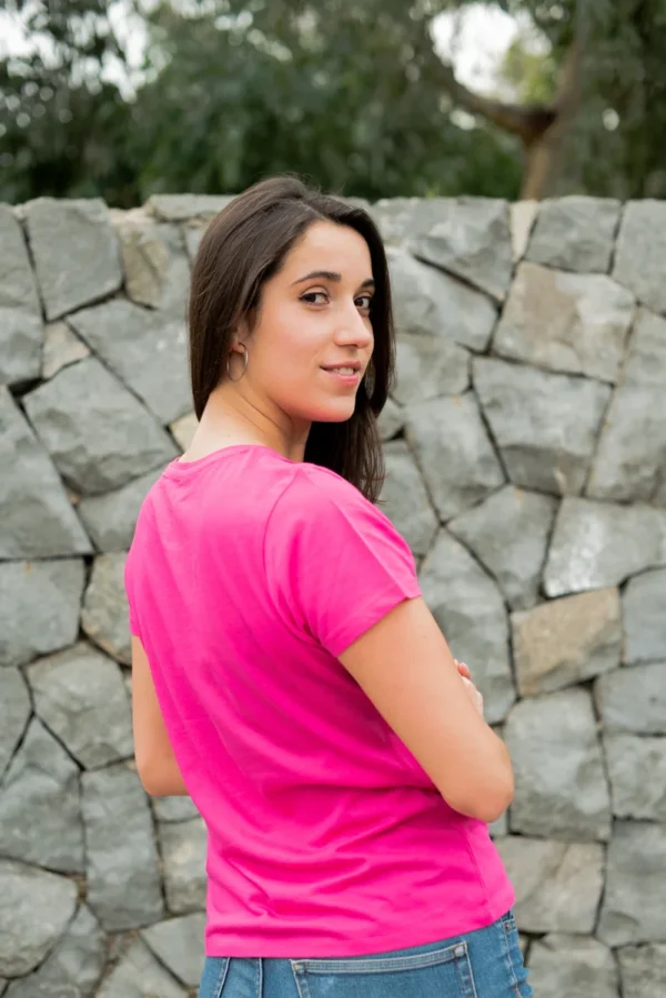 Polera mujer algodón 100% orgánico manga corta - Pillqu - Imagen 3