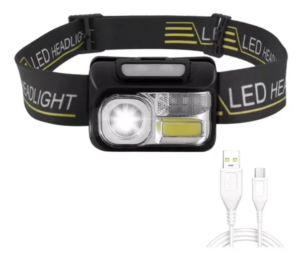 Linterna Led Frontal Recargable 300 lúmenes. - Imagen 2