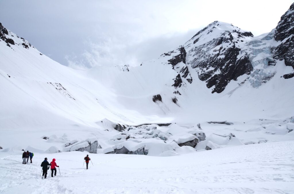 trekking en la nieve