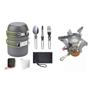 Set ollas y cocinilla individual para camping
