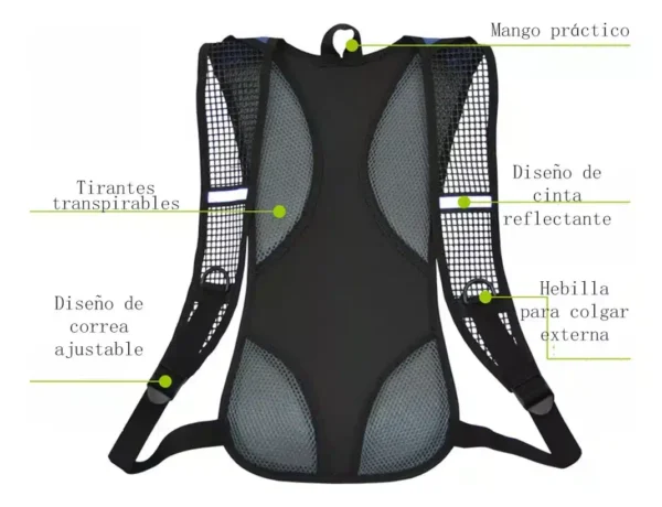 Mochila de hidratación 3L + bolsa 2L - Imagen 2