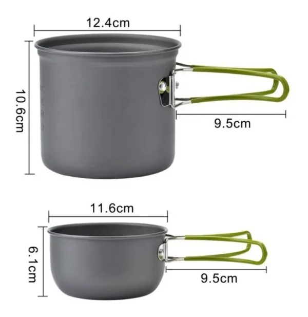 Set ollas y cocinilla individual para camping - Imagen 4